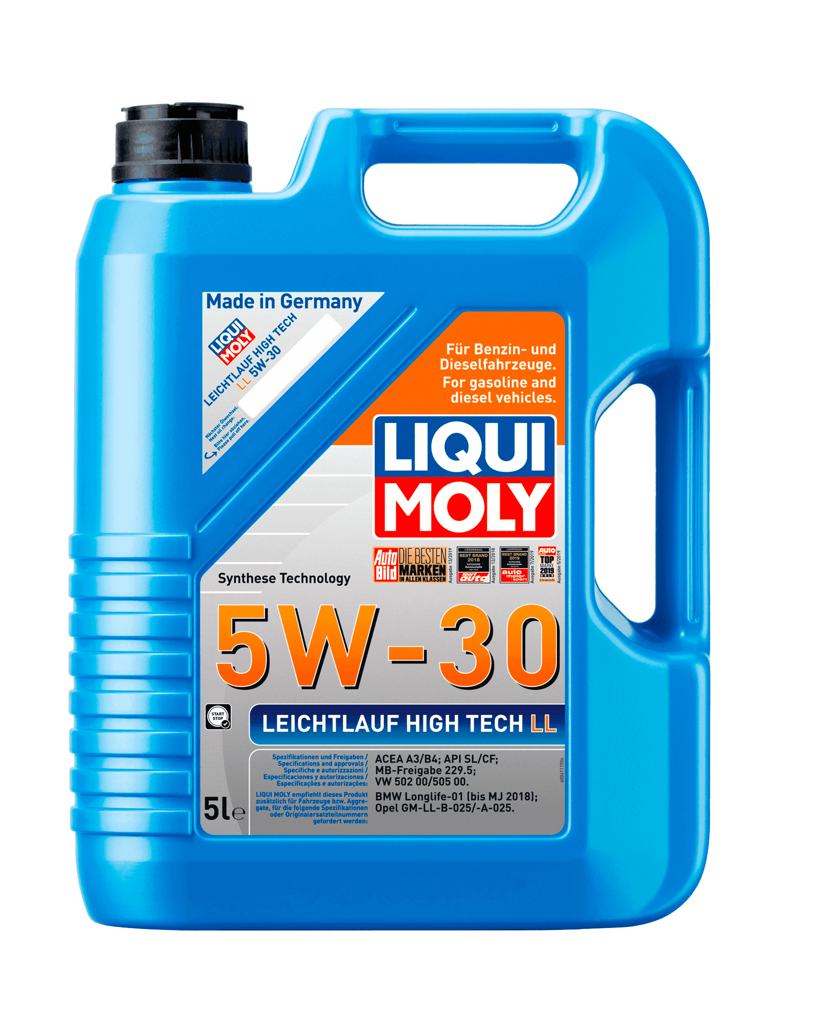 Моторное масло Liqui Moly Leichtlauf High Tech LL 5W-30, 5л